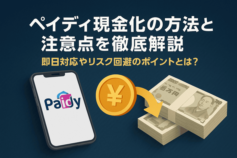 ペイディ現金化の方法と注意点を徹底解説|即日対応やリスク回避のポイントとは?