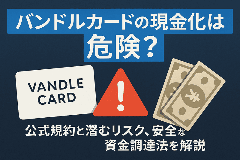 バンドルカードの現金化は危険？公式規約と潜むリスク、安全な資金調達法を解説
